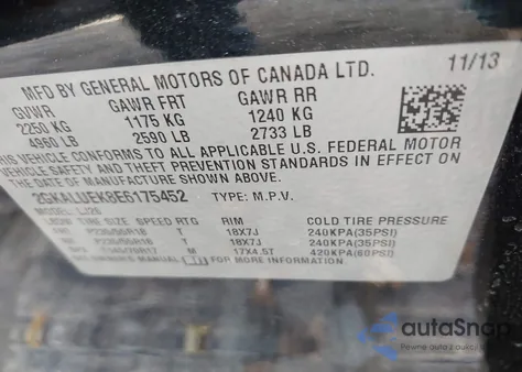 2014 GMC Terrain Denali из США, поврежденный, VIN 2GKALUEK8E6175452